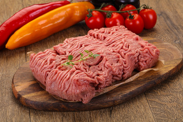 Raw turkey minced meat