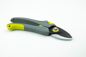 tree scissors isolated on white background