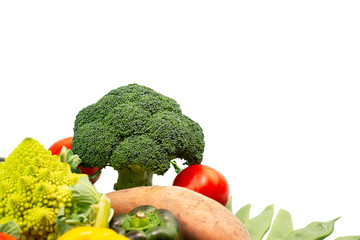 Composition With Vegetables Isolated On White