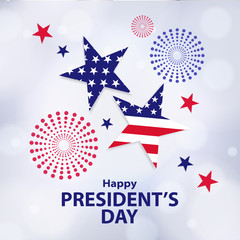 Happy Presidents Day design. Presidents Day holiday greeting card, banner, poster for sale, discount, advertisement, web.
