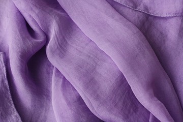 Beautiful light lilac handkerchief close up view 