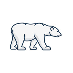 Polar bear isolated vector illustration