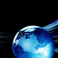 Earth planet,Transparent globe for background. Close up
