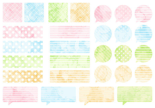 watercolor vector small backgrounds and balloons