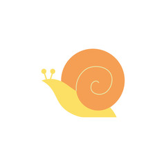 cute snail spring animal icon