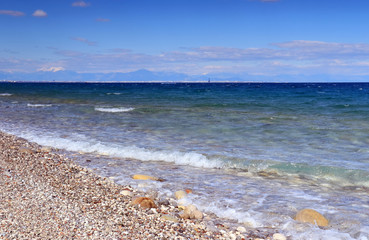 waves at sea sunny day
