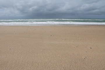 Fototapeta na wymiar Thunderstorm at the beach, Australia