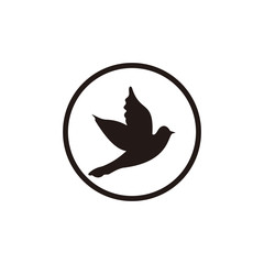 Dove vector icon illustration symbol