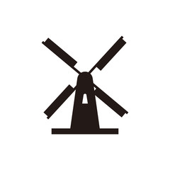 Obraz premium Windmills vector icon illustration symbol