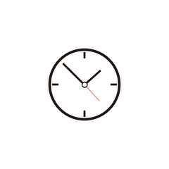 Clock vector icon illustration sign