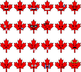 Canada cartoon emojis