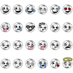 Soccer cartoon emojis