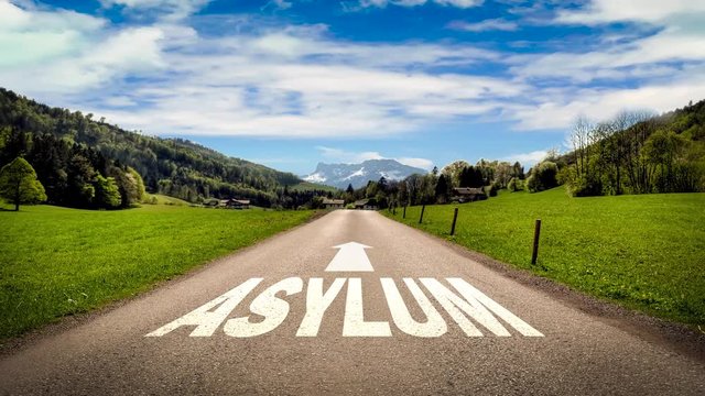 Street Sign the Way to Asylum