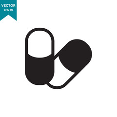 capsule vector icon in trendy flat style. medicine icon