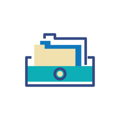 Isolated file inside furniture vector design