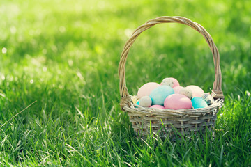 Easter eggs basket