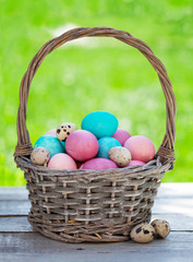 Easter eggs basket