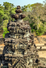 landscape ruins Angkor Wat Cambodia.