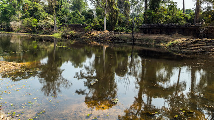 Fototapeta na wymiar landscape ruins Angkor Wat Cambodia.