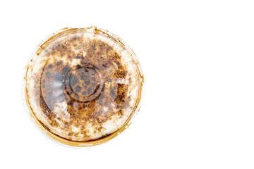 Overhead view of Boba or Bubble tea with brown sugar