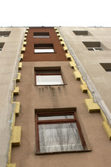 insulation of the facade of a multi-storey building with mineral wool insulation panels