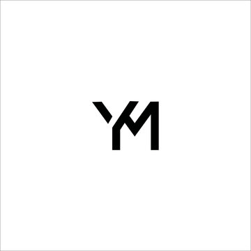 YM Y M Letter Logo Design Template