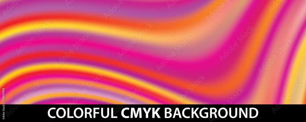 Aufkleber Blurred striped colorful background with color wave. Multicolored vector pattern