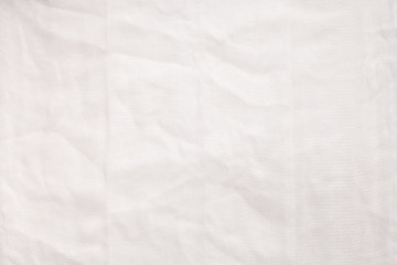 Texture of white gauze fabric with dents