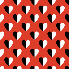 Seamless pattern with half of heart. Good for Valentines Day, wedding invitation and other.
