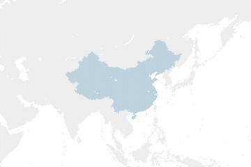 Fototapeta na wymiar dotted china map large size type1