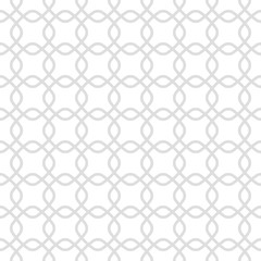 Seamless pattern made of geometric repeated light gray elements placed on white