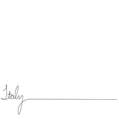 Italy text word hand drawing vector illustration