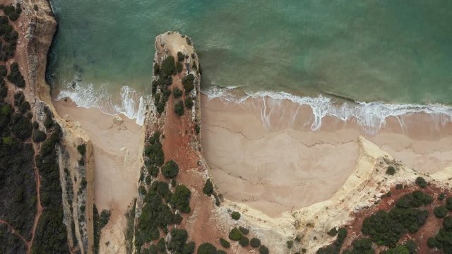 Aerial view of Praia do Barranquinho and Praia da Malhada do Baraco