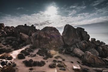 paisaje de rocas gigantes