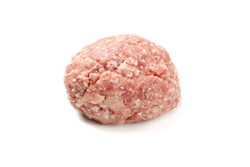 Tasty minced meat isolated on white background
