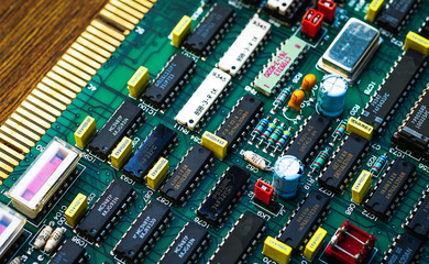 Close up, switch off / on On-board electronic and electronic equipment background