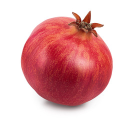 Pomegranate isolated on white background with clipping path and full depth of field.