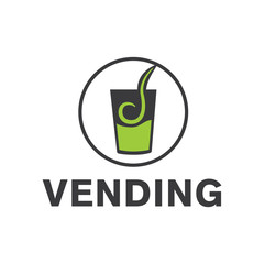 Vector logo of a vending machine with food