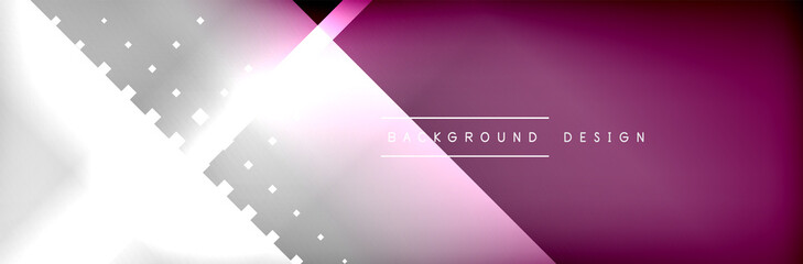 Fototapeta premium Abstract background - squares and lines composition created with lights and shadows. Technology or business digital template