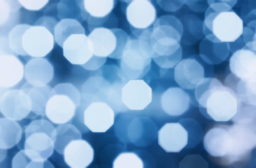 Abstract Classic Blue Background With Lights Bokeh - 318651579