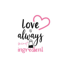 Kitchen quote lettering typography