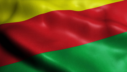 Obraz premium 3D Waving Colombia City Flag of La Ceja Closeup View