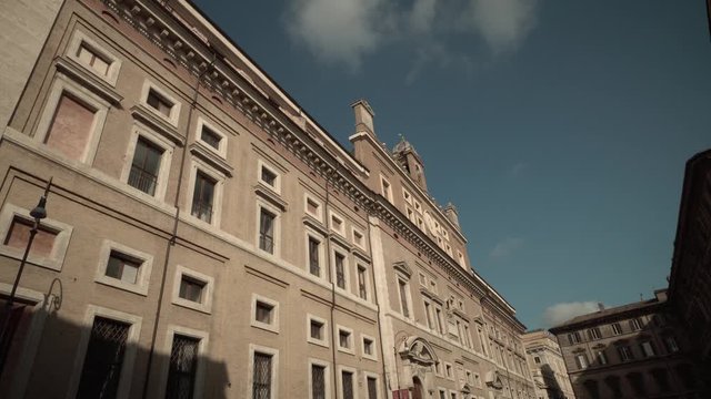 Roma, Italia. Palazzo del collegio Romano, Facciata Ovest, Liceo Visconti.