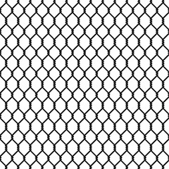 Naklejka premium seamless black white chainlink pattern