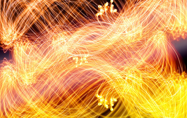 Freeze light photo. Abstract futuristic, neon pattern background in wave shape.