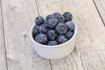 Sweet fresh juicy blueberries heap