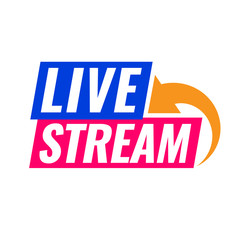 live stream icon. Symbol or emblem. vector illustration