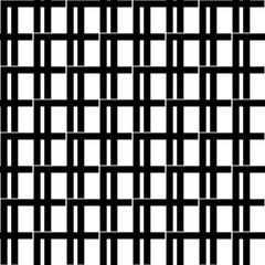 seamless black and white linear pattern. the lattice cell. patchwork, print, cover.