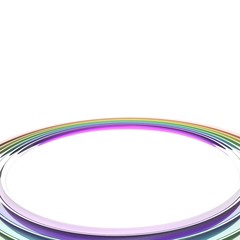 3D illustration.  The pattern of the rainbow on the wallpaper.