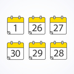 Set calendars yellow color